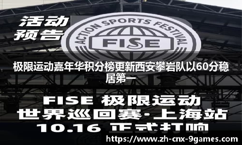 极限运动嘉年华积分榜更新西安攀岩队以60分稳居第一